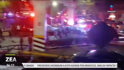 Transportistas realizan bloqueo en Tlalnepantla, Edoméx, para exigir el fin de las extorsiones