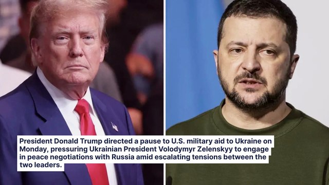 Trump Reportedly Halts Ukraine Military Aid, Pressures Zelenskyy To Seek Peace With Russia Amid Growing Rift