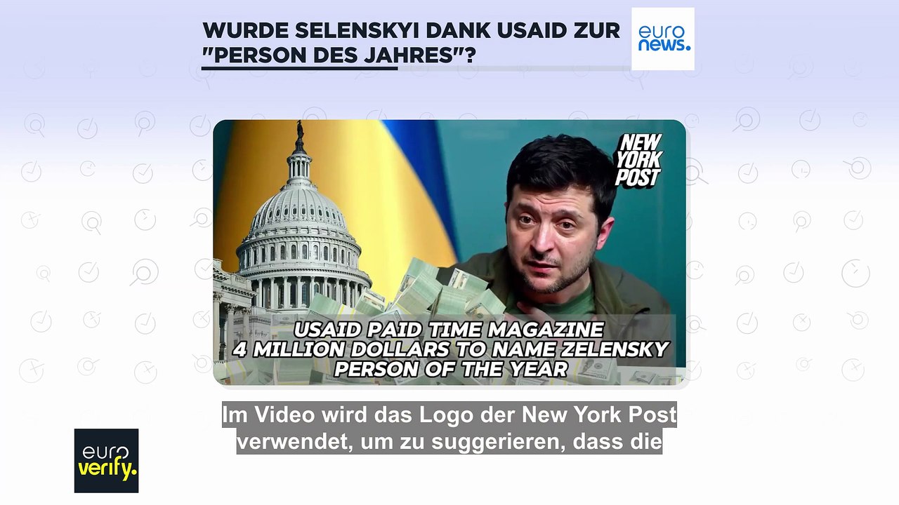 Hat USAID 4 Millionen Dollar gezahlt, um Selenskyj zur 'Person des Jahres' zu machen?