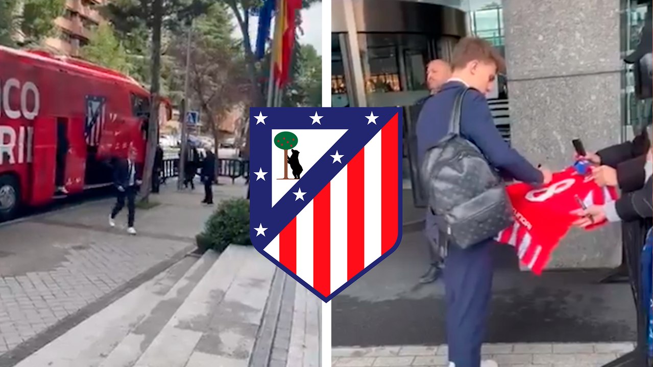 Champions League: Atlético de Madrid llega al hotel de concentración previo a su partido contra el Real Madrid