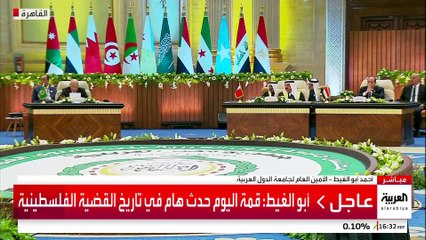 أبو الغيط: قمة اليوم حدث هام في تاريخ القضية الفلسطينية