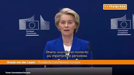 Von der Leyen "Riarmare l'Europa per rispondere alle minacce"