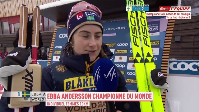 Ebba Andersson, vainqueure du 10 km : «C'est incroyable» - Ski de fond - Mondiaux (F)