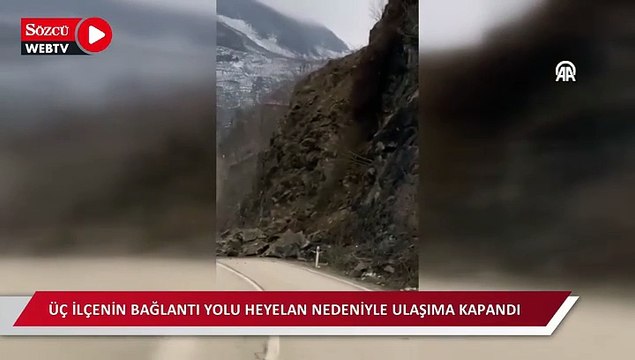Ordu'da üç ilçenin bağlantı yolu heyelan nedeniyle ulaşıma kapandı