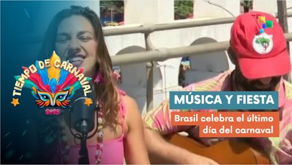 Brasileños viven el carnaval con música