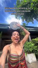 Influenciadora é impedida de acessar restaurante por estar com traje de Carnaval