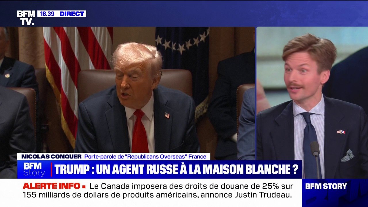 Donald Trump, agent russe à la Maison Blanche? "C'est une aberration sans nom et sans source", juge Nicolas Conquer (Republicans Overseas)