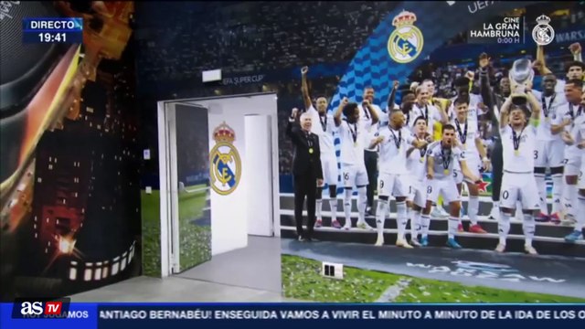 Llegada del Real Madrid al Bernabéu