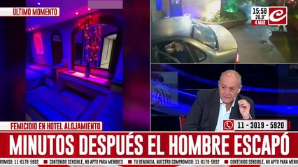 Tremendo femicidio en un hotel: mató a su novia y se dio a la fuga