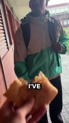 Delivery guy says 'eat meat' 😳🥩