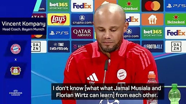 Kompany quizzed on similarities between Musiala & Wirtz