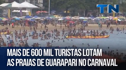 Mais de 600 mil turistas lotam as praias de Guarapari no Carnaval