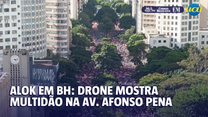 Alok em BH: drone mostra Avenida Afonso Pena lotada