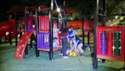 Criança fica ferida ao cair de parquinho na Praça Wilson Joffre
