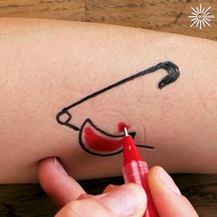 Look at these satisfying pen tattoos!