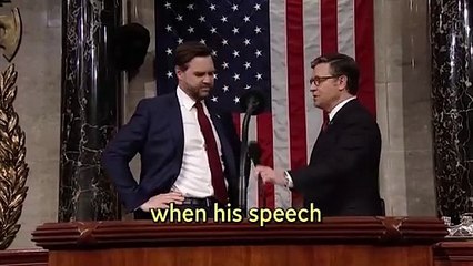 Bored already? JD Vance caught on hot mic complaining about length of Trump’s address