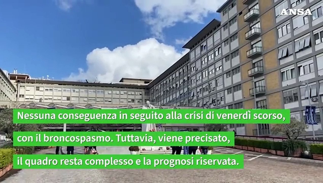 Papa in condizioni stabili, prognosi sempre riservata