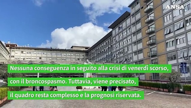 Papa in condizioni stabili, prognosi sempre riservata