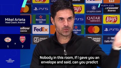 'A special night' - Arteta on Arsenal's 7-1 win