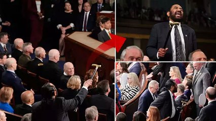 Trump'ın Kongre konuşmasına damga vurdu! Salondan apar topar çıkarıldı