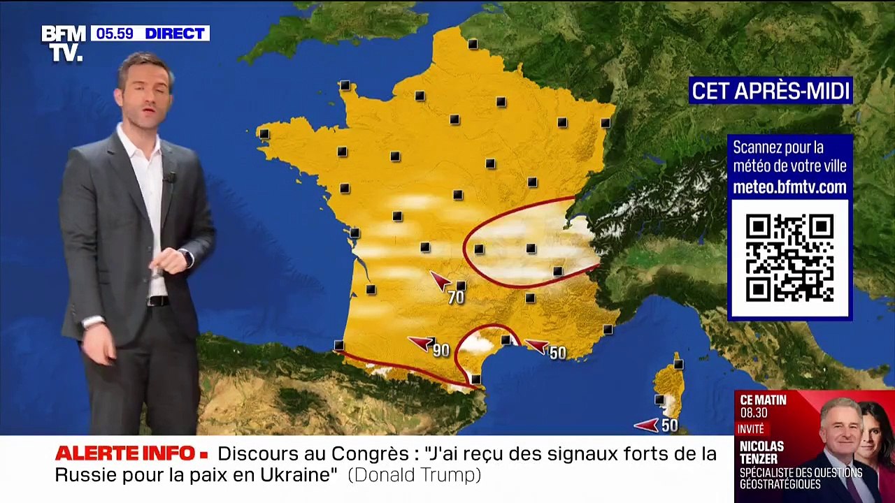 Un beau soleil sur la France ce mercredi 5 mars et une importante amplitude thermique entre les deux parties de la journée