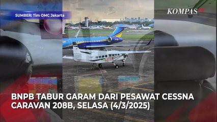 Begini Cara BNPB Guyur 3 Ton Garam dari Pesawat Cessna Caravan |BENCANA BANJIR