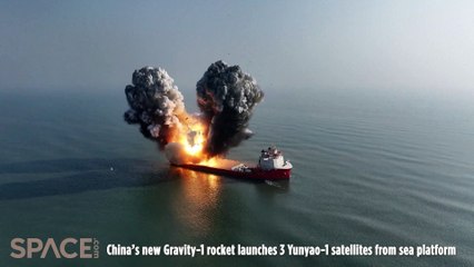 China's Gravity-1 Rocket Launched Satellites From Sea Platform