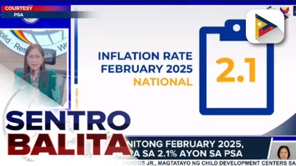 Inflation nitong Pebrero, bumagal pa sa 2.1% ayon sa PSA;