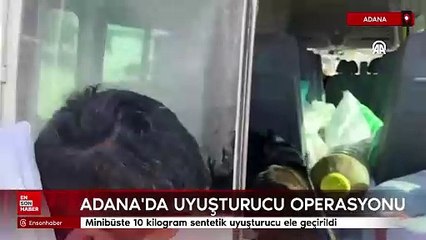 Adana'da minibüste 10 kilogram sentetik uyuşturucu ele geçirildi
