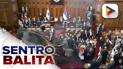 Tatlong mambabatas, sugatan sa naging tensyon sa sesyon ng Serbian Parliament