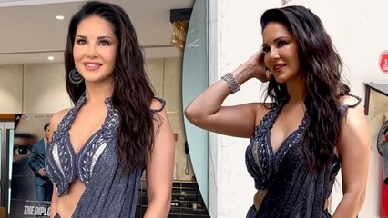 Sunny Leone का टी-सीरीज ऑफिस के बाहर दिखा Saree में खूबसूरत अंदाज़