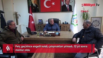 Felç geçirince engelli kaldı, çalışmaktan yılmadı, 12 yıl sonra memur oldu