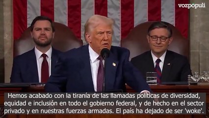 Trump saca pecho de sus políticas: "El país ha dejado de ser 'woke'"