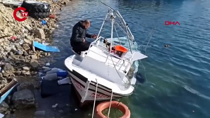 Hatay'da fırtına sonrası deniz 50 metre çekildi