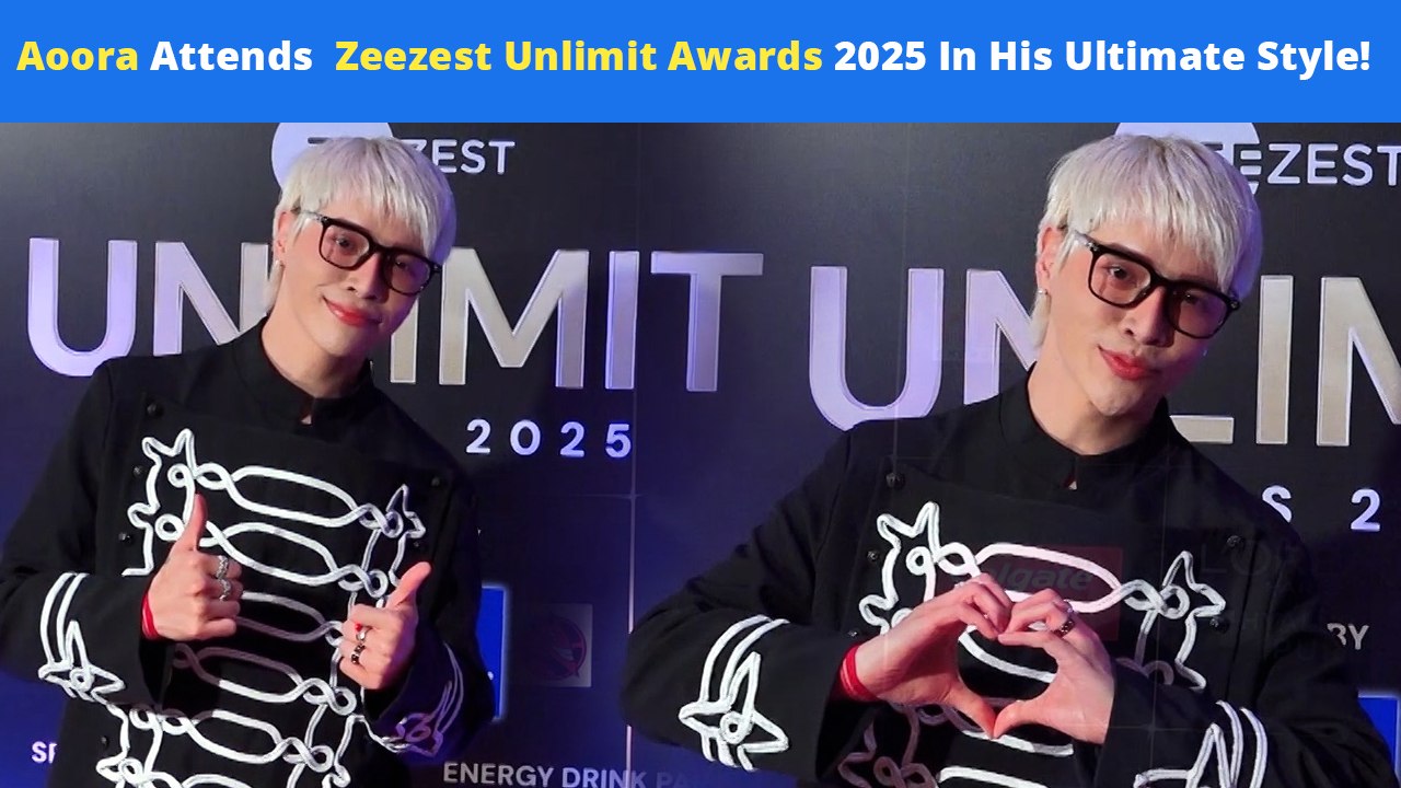 K-Pop Sensation Aoora Attends ZeeZest Unlimit Awards 2025 In His Signature Unique Style!