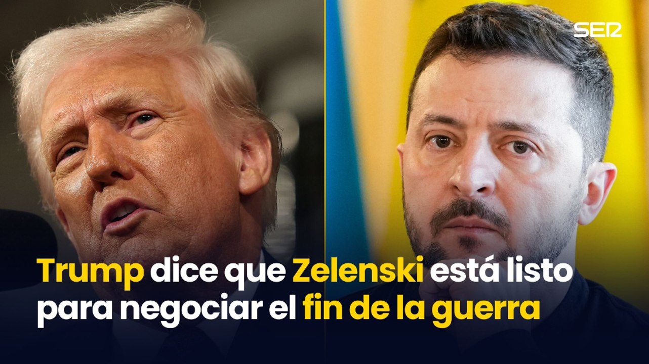 Trump dice que Zelenski está listo para negociar el fin de la guerra