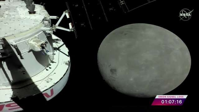 Time-Lapse Of NASA's Artemis 1 Spacecraft Approaching The Moon