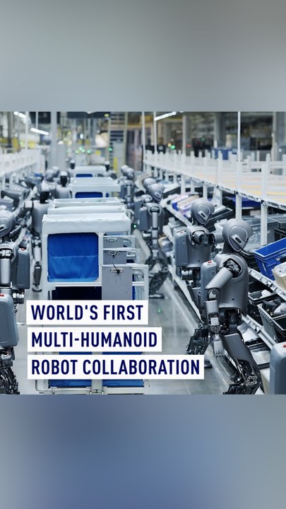 World's first multi-humanoid robot collaboration for intelligent manufacturing