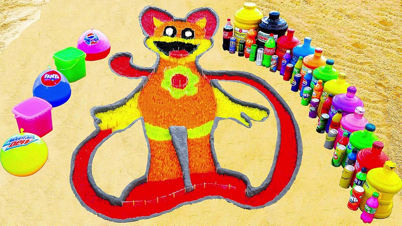 How to make Rainbow Dogday with Orbeez, Coca Cola vs Mentos and Balloons of Fanta & Popular Sodas