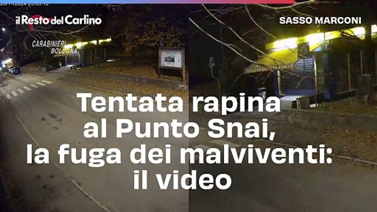 Tentata rapina al Punto Snai, la fuga dei malviventi: il video