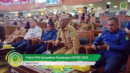 Fraksi PKS Sampaikan Pandangan RAPBD 2025