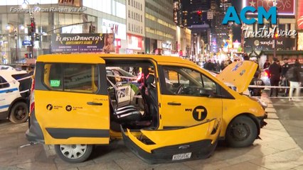 Aussie mother and son injured after New York cab mounts footpath