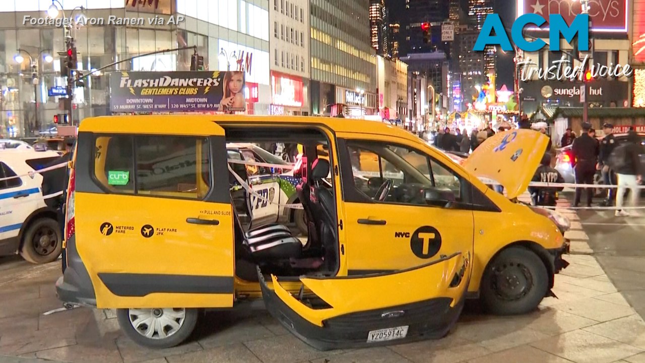 Aussie mother and son injured after New York cab mounts footpath