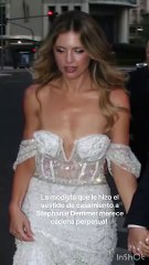 Stephanie Demner hizo estallar las redes por un detalle en su vestido de su casamiento