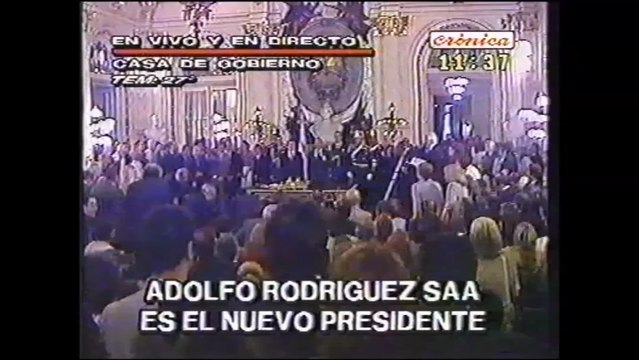 Adolfo Rodríguez Saá Presidente de la Nación Argentina en 2001
