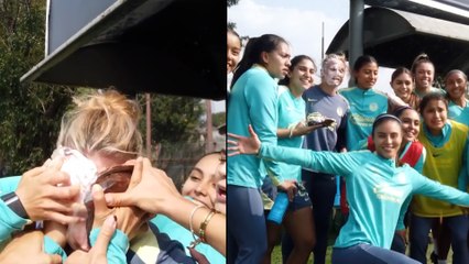 Sandra paños celebra su cumpleaños a tartazo limpio