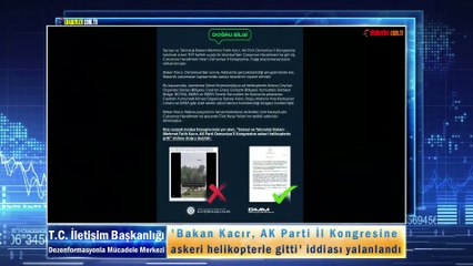 'Bakan Kacır, AK Parti İl Kongresine askeri helikopterle gitti' iddiası yalanlandı
