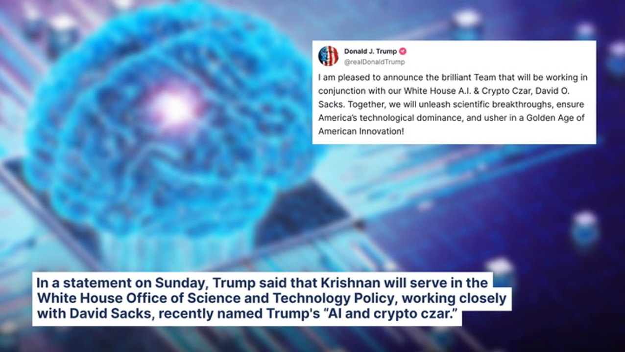 Trump Taps Sriram Krishnan As Senior AI Advisor...