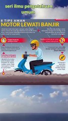 8 Tips Motor Lewati Banjir#short