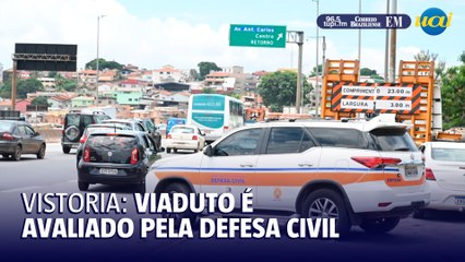 Defesa Civil faz vistoria no Viaduto São Francisco, que precisa de muitas reformas